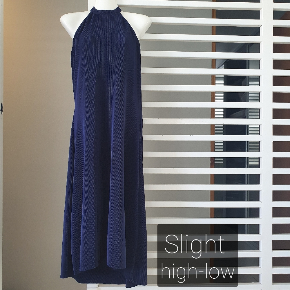 2 FOR 20 Halter Slip-On Navy Blue Dress